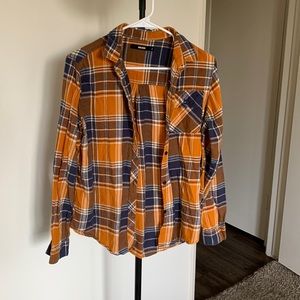 Orange And Blue Flannel